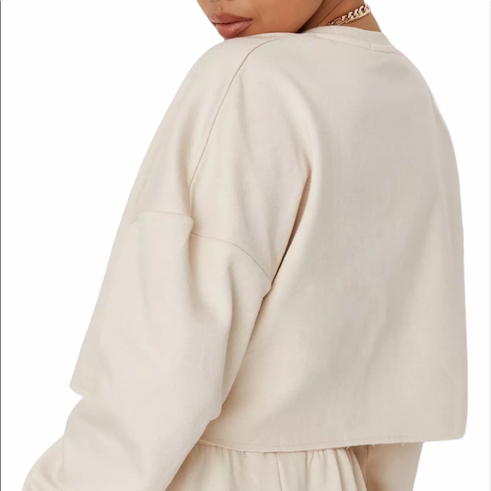 Playboy Sand Logo Cropped Sweatshirt NWT - Picture 3 of 5